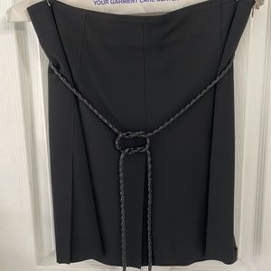 Burberry Black Skirt w Rope Belt Size US 10